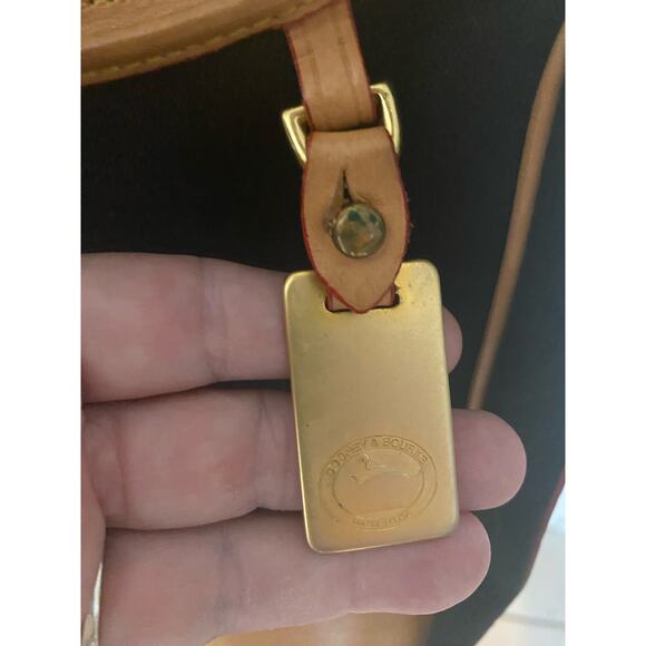 VTG Dooney & Bourke black canvas with tan leather - Picture 3 of 8